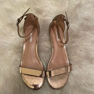 Express Rose Gold Sandals size 5